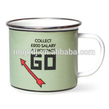 Pass Go Go Mug Caneca de esmalte flores selvagens